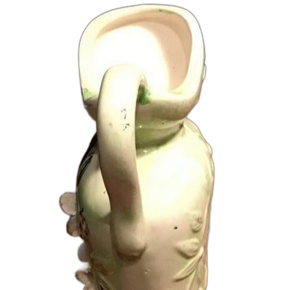 Small Pitcher or Vase - One Handle, Decorated including Raised Flowers - Picture 2 of 6